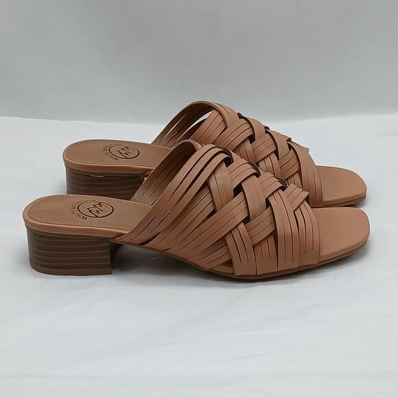 White Mountain Shoes - White Mountain Women's Sandals Slides Size 8M Brown Slip On Minimalist Shoes